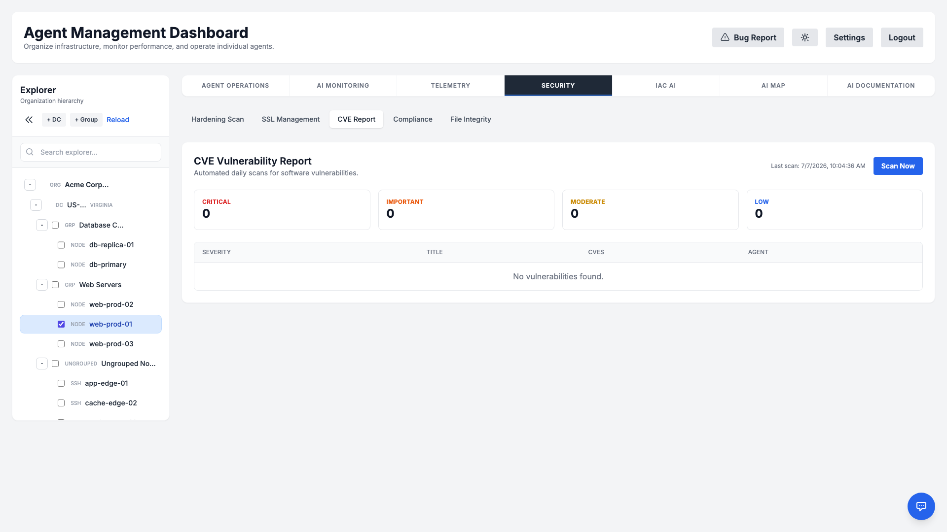 CVE Scanning