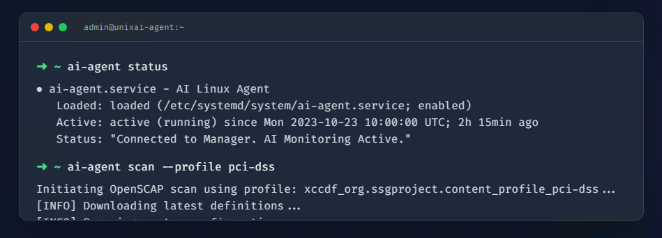 AI Agent Terminal Interface